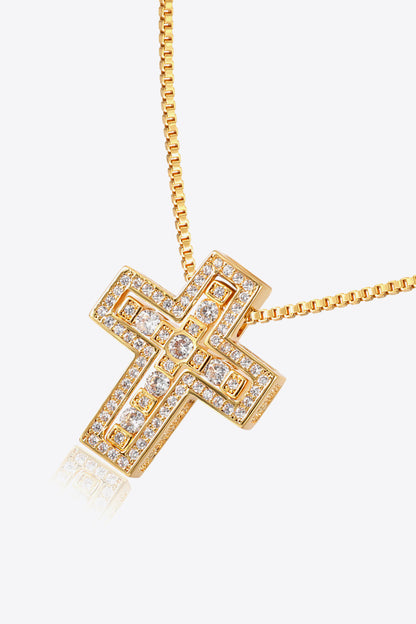 Rhinestone Cross Pendant Necklace