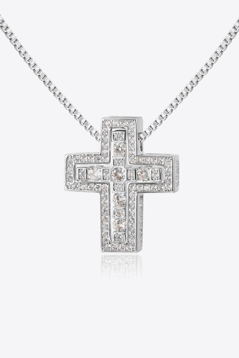 Rhinestone Cross Pendant Necklace