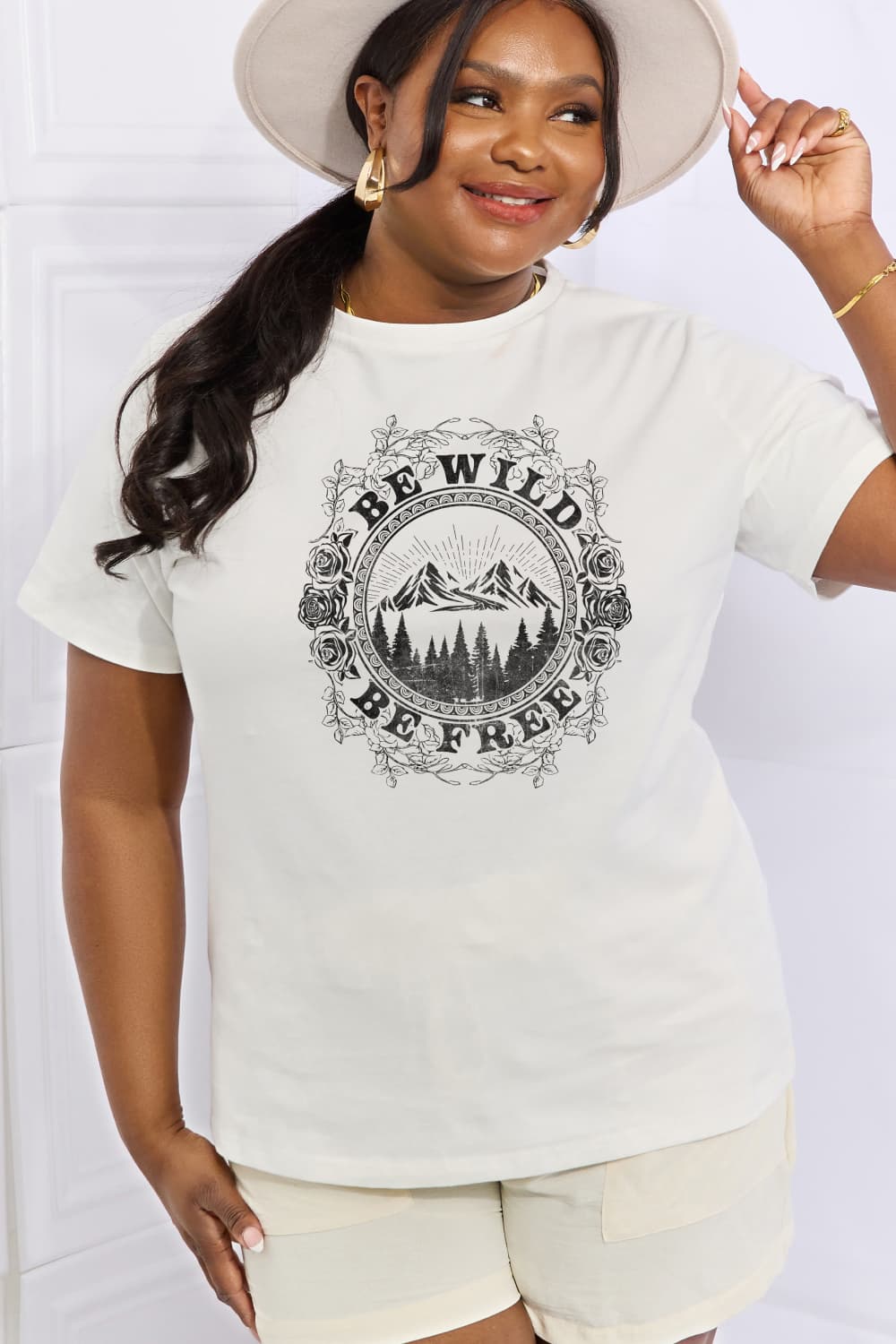 Simply Love Full Size BE WILD BE FREE Graphic Cotton T-Shirt