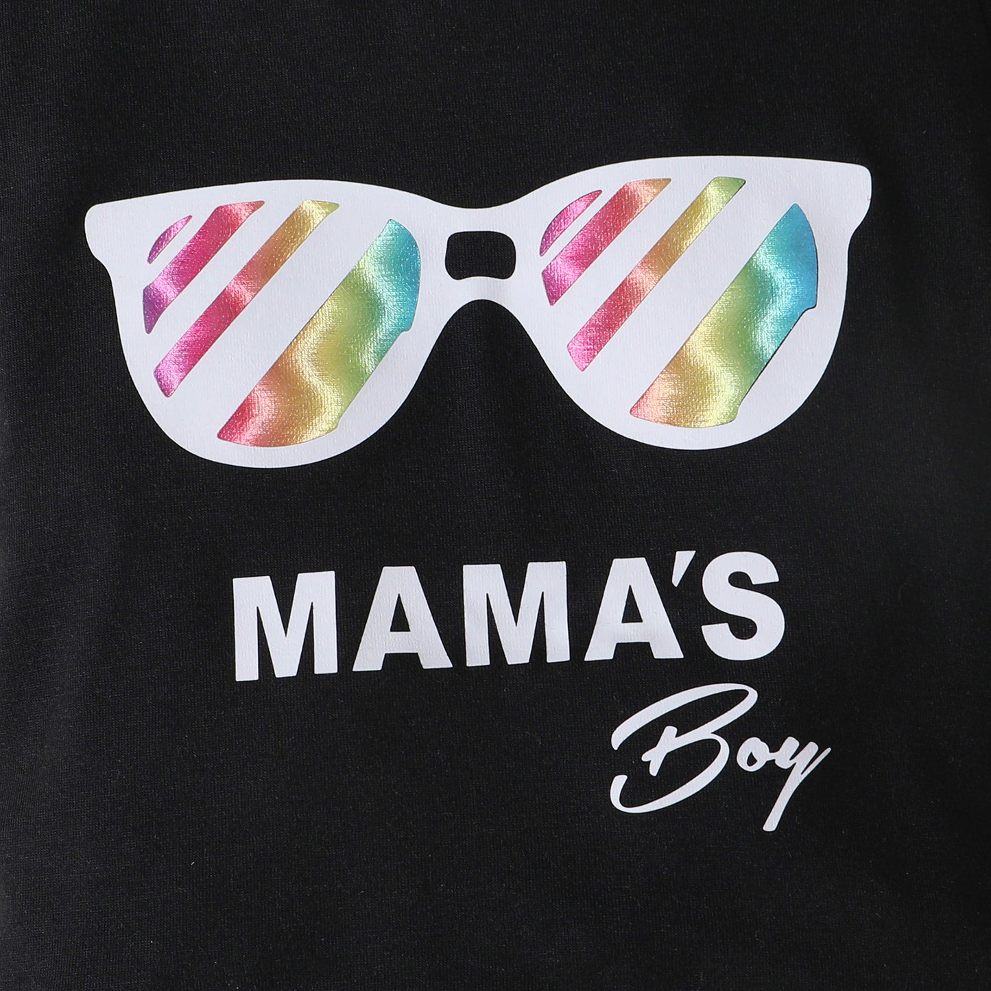 MAMA'S BOY Graphic T-Shirt and Camouflage Shorts Set