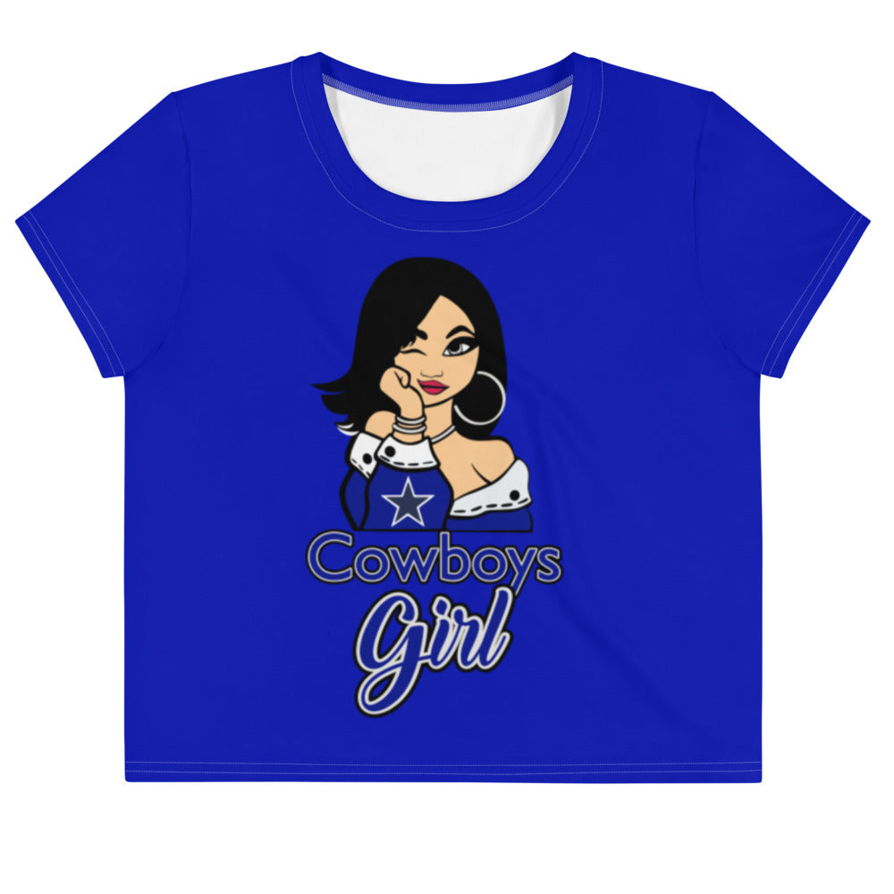 Cowboys Girl Crop Tee