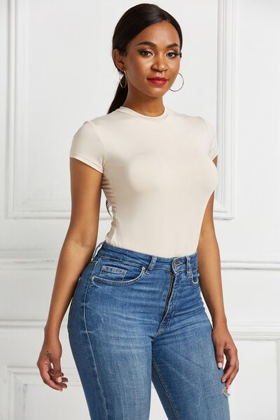 Round Neck Short Sleeve Bodysuit