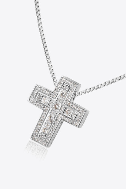 Rhinestone Cross Pendant Necklace