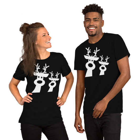 Short-Sleeve Unisex Two Reindeer T-Shirt