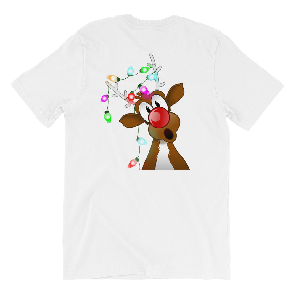 Short-Sleeve Christmas Reindeer T-Shirt