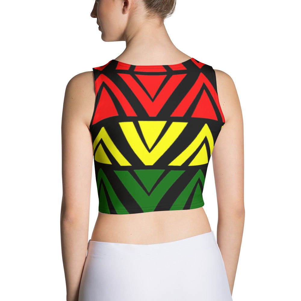 Tribal Cut & Sew Crop Top