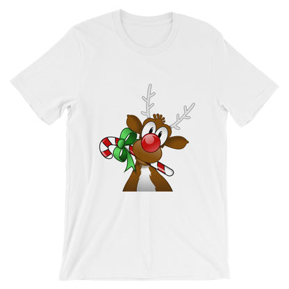 Short-Sleeve Christmas Reindeer T-Shirt