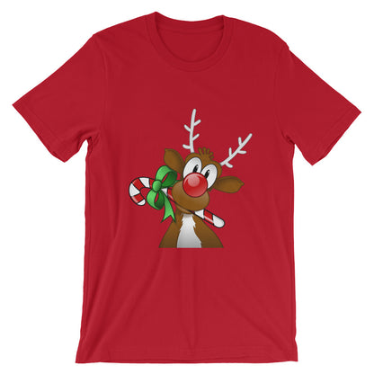 Short-Sleeve Christmas Reindeer T-Shirt